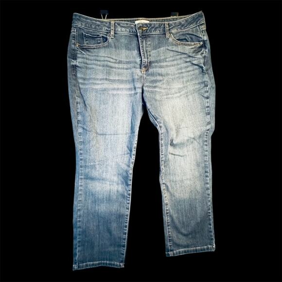 Sonoma Jeans Women's 18PR Straight Fit Dark Wash High Rise Stretch Denim - Picture 1 of 7